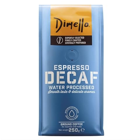 Dimello Ground Decaf Coffee (250gr) - A Balanced, Flavorful Coffee with Smooth Tast & Delicate Aromas (Decaf) Cover