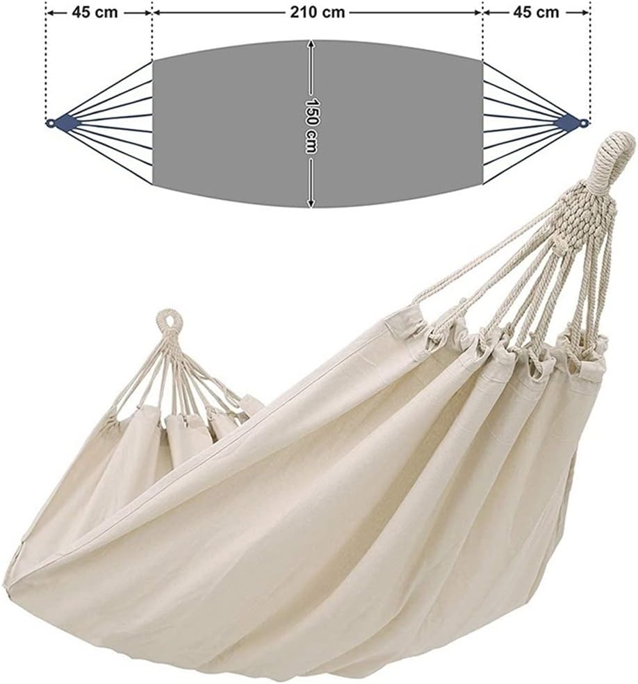 Camping Hammock Cotton Swing Bed Outdoor Backpack or Travel Equipment Hanging Chair