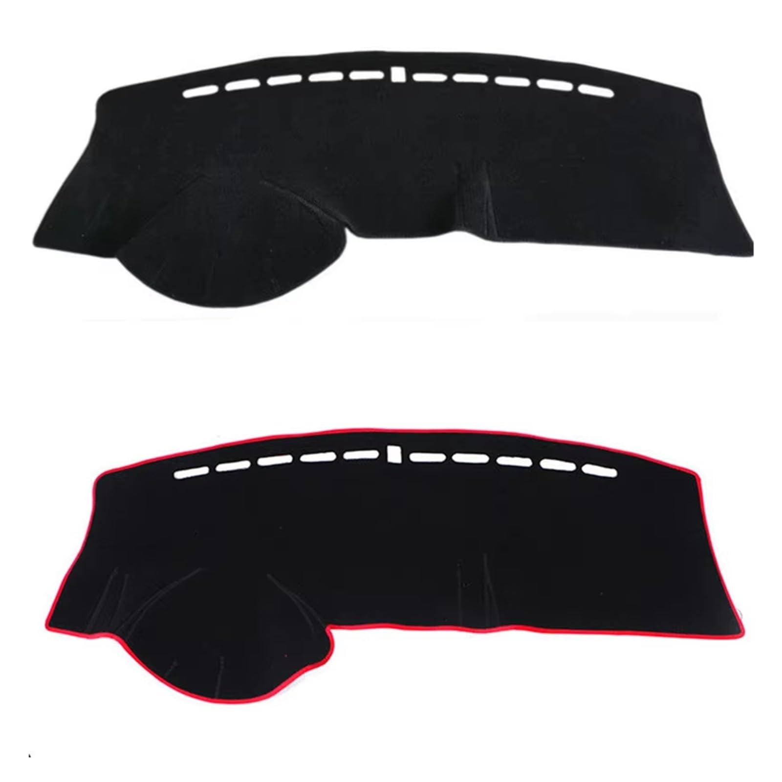 Tapis Tableau Bord intérieur Voiture Tapis Protection pour Tableau Bord Intérieur pour Fit pour Jazz 2001-2007 Anti-UV Pare-Soleil Accessoires Voiture(Black(Red Edge) RHD)