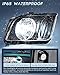 Nilight Headlight Assembly Compatible with 2005 2006 2007 2008 2009 Ford Mustang Headlamps Replacement Black Housing Clear Reflector Upgraded clear Lens Driver and Passenger Side