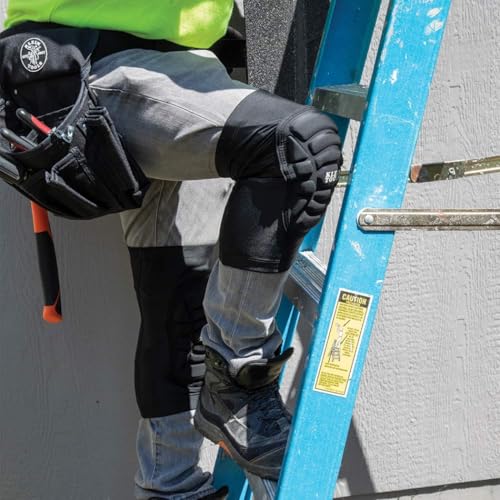 image for Klein Tools 60592 Knee Pads, Lightweight Padded Knee Sleeves, Breathab