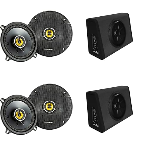 Kicker (2) 11PT250 Powered Sub Enclosure & (2) 46CSC54 5.25