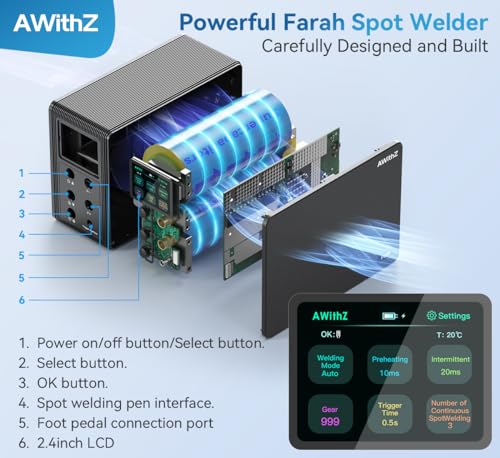 Awithz Battery Spot Welder, Awithz 14.6 Kw Capacitor Spot Welder thumb #2