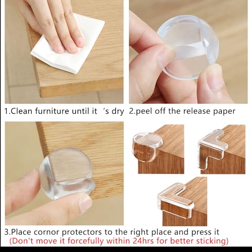 Image of Corner Guards Clear Corner Protectors High Resistant Adhesive Gel Edge Safety Bumpers Corner Covers Protectors 12Pcs