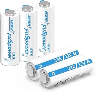 23A 12V Battery A23 23AE Mn21 12V GP23a Alkaline 23 Amp 12 Volt Battery for Ceiling Fan Remote Door Bell Garage Door Opener(5pcs)
