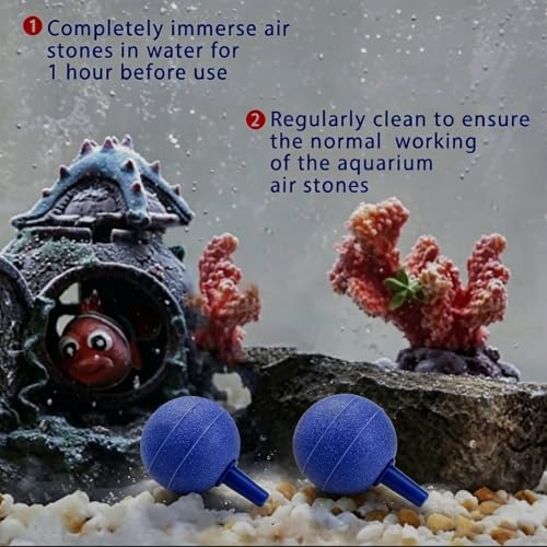 Image of Air Stone Bar Bubble Diffuser Set, Ball-Shape Fish Tank Air Bubble Air Stone Bar Hydroponics Oxygen Diffuser, for Aquarium Fish Tanks Ponds