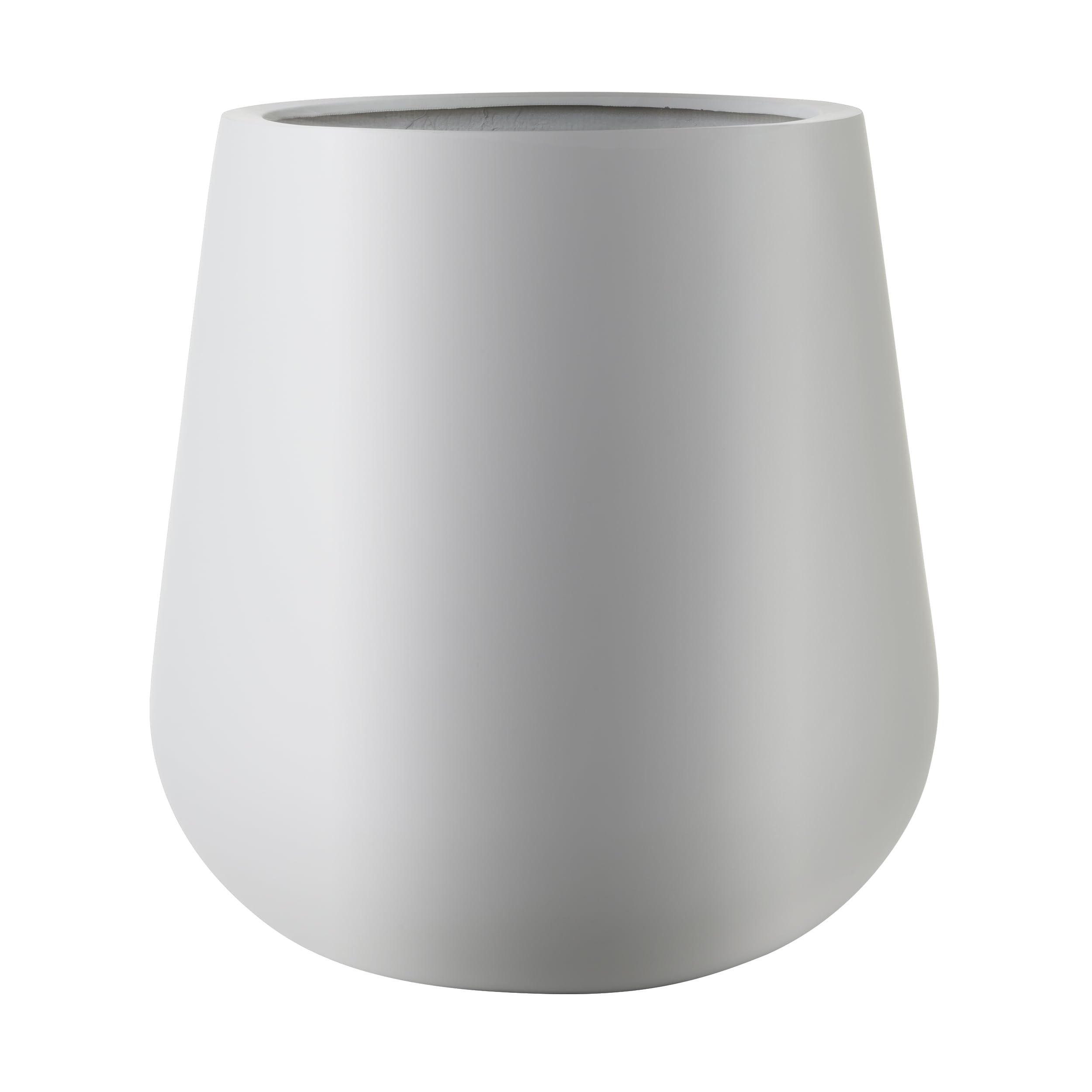 amei Der Bauchige Pflanzentopf Gross ⌀ 51 cm (Grau) – Blumen Kübel in edler Optik – Handgefertigter Pflanzen Kübel aus robustem Stonefiber – Witterungsbeständig und langlebig