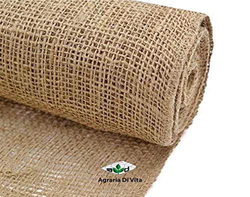 Vialca Juta in Rotoli MT.100 Materiale 100% Naturale 110GR/MQ PACCIAMANTE E Decorativi (CM120X100MT)