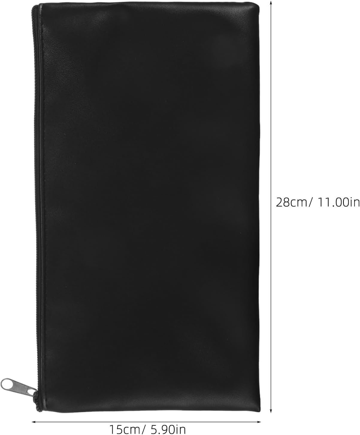 3pcs PU Leather Zippered Money Pouch for Receipts and Cash image 2