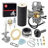 Carburetor Carb and Fuel Valve Petcock + Lever + Air Filter Foam + Intake Manifold For YAMAHA Grizzly 660 YFM660 2002-2008