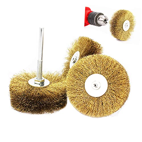 Mobestech Cepillo De Alambre De Acero Para Taladro Accesorio Rotativo Para Limpieza Pulido y Desoxidación Resistente y Duradero Para Superficies Metálicas