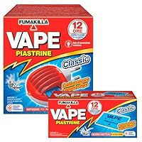 Vape Diffusore Elettrico a Piastrine con 10 Piastrine + 30 Piastrine di Ricarica Classic Repellente...