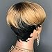 HOTKIS Pixie Cut Wig Human Hair Short Human Hair Wigs for Black Women Blonde 1b/27 Short Wigs Human Hair Natural Hair Pixie Wig with Bang Ombra 1B/27