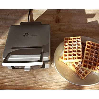 LITTLE BALANCE 8384 Speed Waffeln 1400 - Elektrischer Waffeleisen - Echte belgische Waffeln rechteckig knusprig flauschig - Leistung 1400 Watt - silber metallic – Bild 7