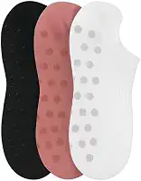 Kit 3 Pares Meia Antiderrapantes Unissex para Yoga, Pilates e Hidroginástica, Tamanhos 34 a 39, Cor Sortida, soquete meias