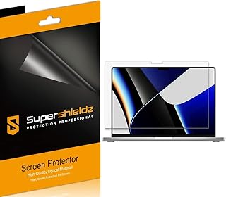 Supershieldz (3 Pack) Designed for New MacBook Pro 16 inch (2021-2023) [M2 Pro / M2 Max / M1 Pro / M1 Max] Screen Protector, High Definition Clear Shield (PET)
