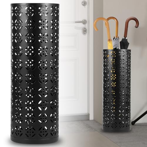 Metal Umbrella Stand Rack - Decorative Freestanding Umbrella Holder Bin - 4215cm