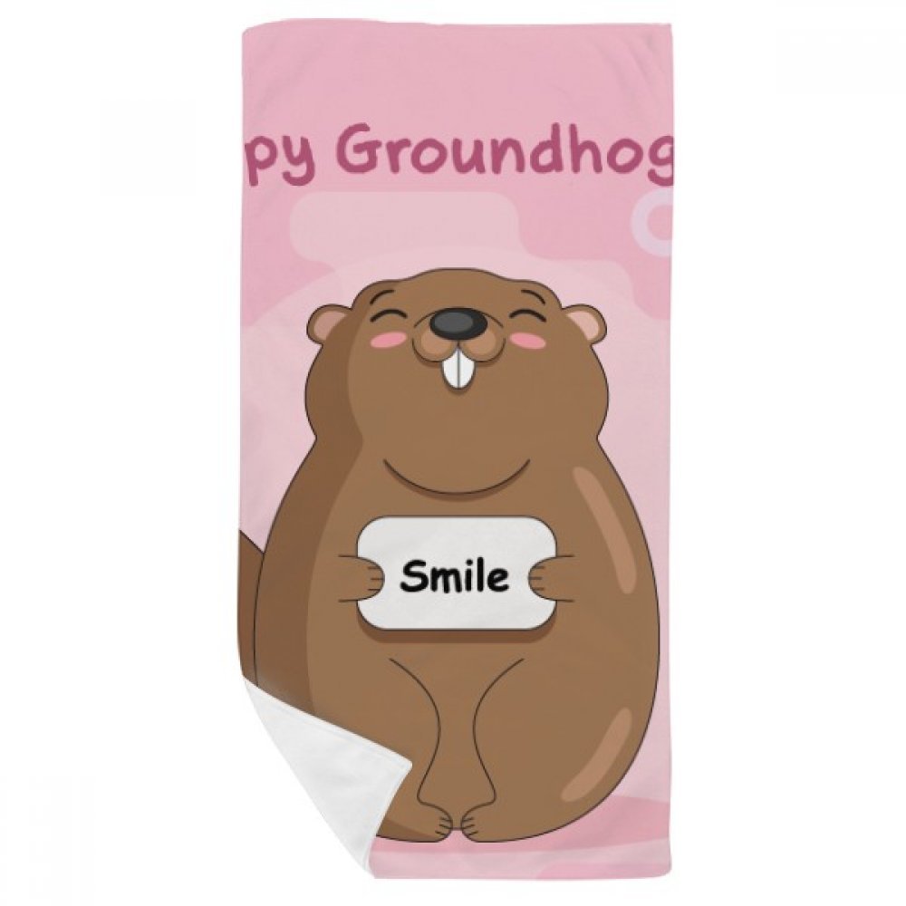 Serviette douce Groundhog Day Amérique festival essuie-mains multicolore