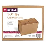 Smead Expanding File with Flap and Cord Closure, 31 Pockets, Daily (1-31), Letter Size, Kraft (70168) (Pack of 1)