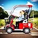 DIMHLCDZA 2 Passenger Electric Golf Cart Passenger Cruiser UTV&with Extra Large Capacity Storage Trunk&Portable Electric Golf Cart,50-Mile Range and a top Speed of 15MPH,with Lithium Battery&red