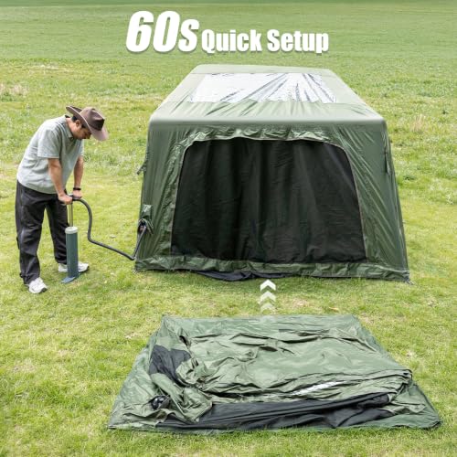Night Cat Carpa inflable para camping: montaje fácil en 60 segundos para 4 personas miniatura 2