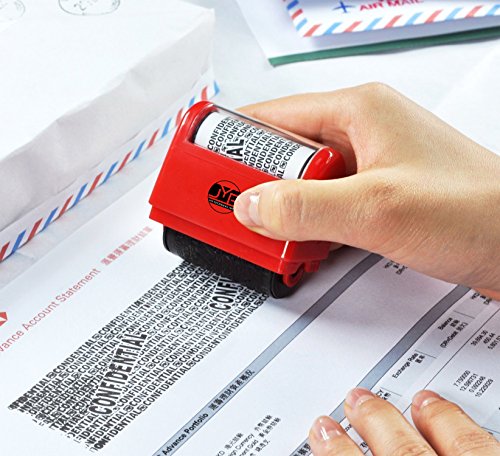 Identity Protection Roller Self Inking Stock Stamp