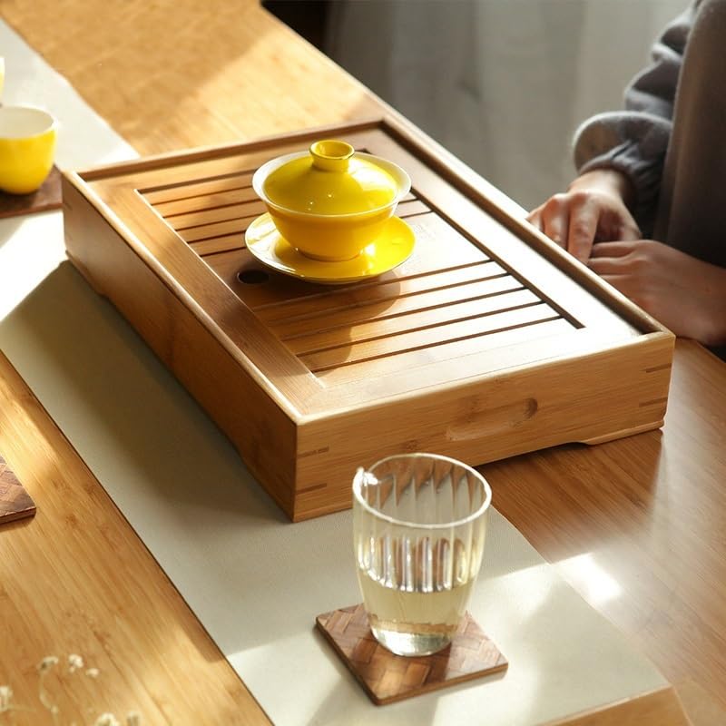 Petit plateau à thé portable for bureau, maison, simple, grand rectangulaire, table chinoise en bois Table à Thé pour la Maison Plateau à Thé