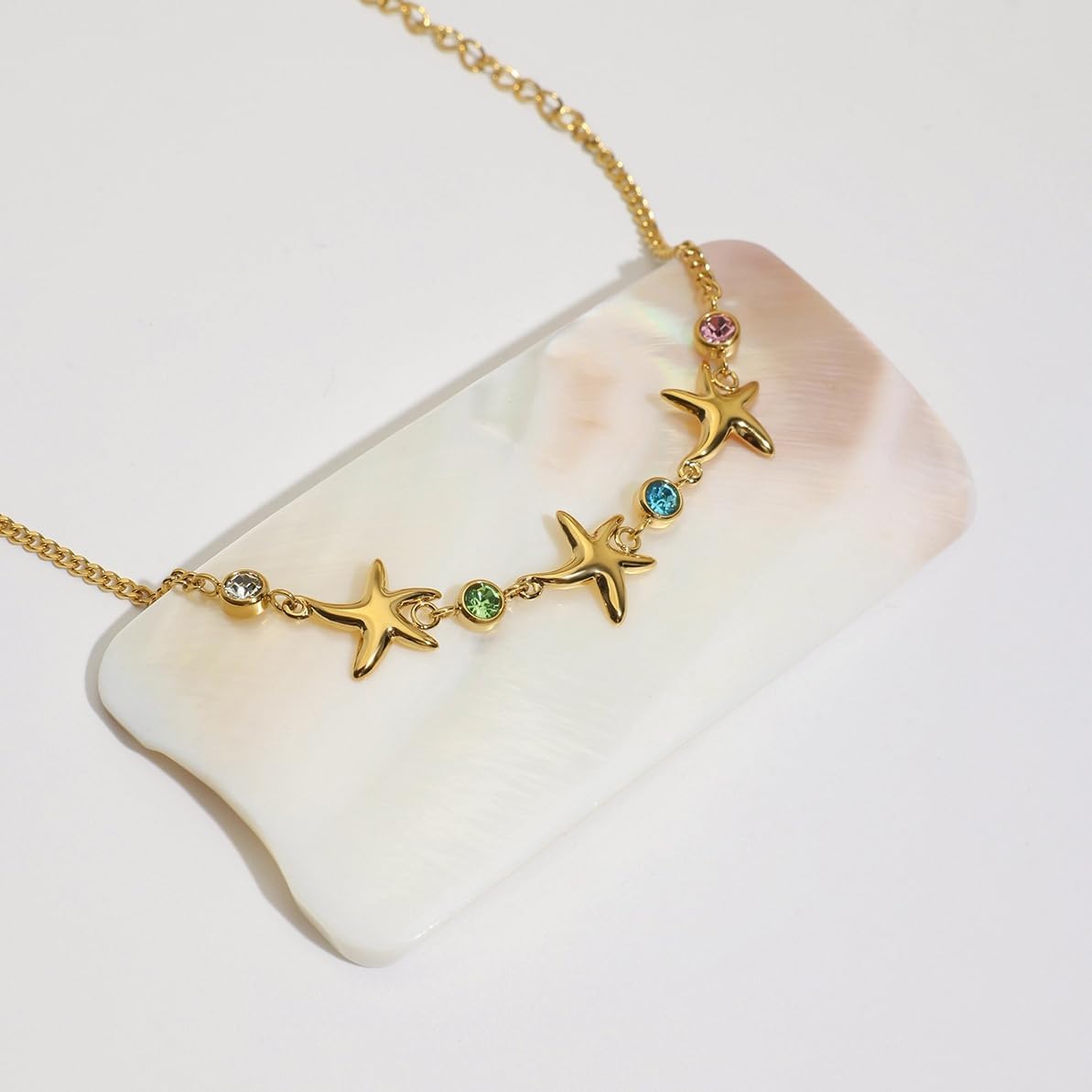 Dainty 18K Gold Plated Charm Bracelet for Women with Butterfly, Evil Eye, Heart, Star, Starfish, Shell, Turtle Charms, Elegant Gold Chain Link Tennis Bracelet - Image 4