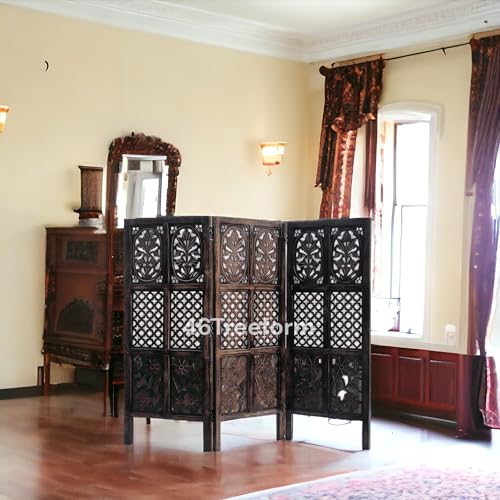 Image of Wooden Room Partition /Screen /Room Divider /Room Separator for Livng Room Bedroom Home Office Restarurant Hallway 20Inches Wide (3 Panel 4 Feet)
