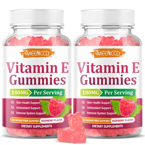 2 Pack Vitamin E Gummies 180 mg (400 IU) dl-Alpha Daily Skin Support