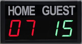 PROPFE Powered Electronic Basketball Scoreboard with Buzzer, Portable Tabletop Digital Scoreboard with Remote, Wall-Mounted Professional Score Clock Score Keeper for Multisports Indoor