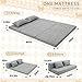 Anevna Tri-Fold Futon Mattress, Foldable Japanese Floor Sleep Mattress, High-Density Foam Tatami Bed Mat with Corduroy Cover, Floor Bed for Guest Room, Guest Bed & Flexible Living, Full