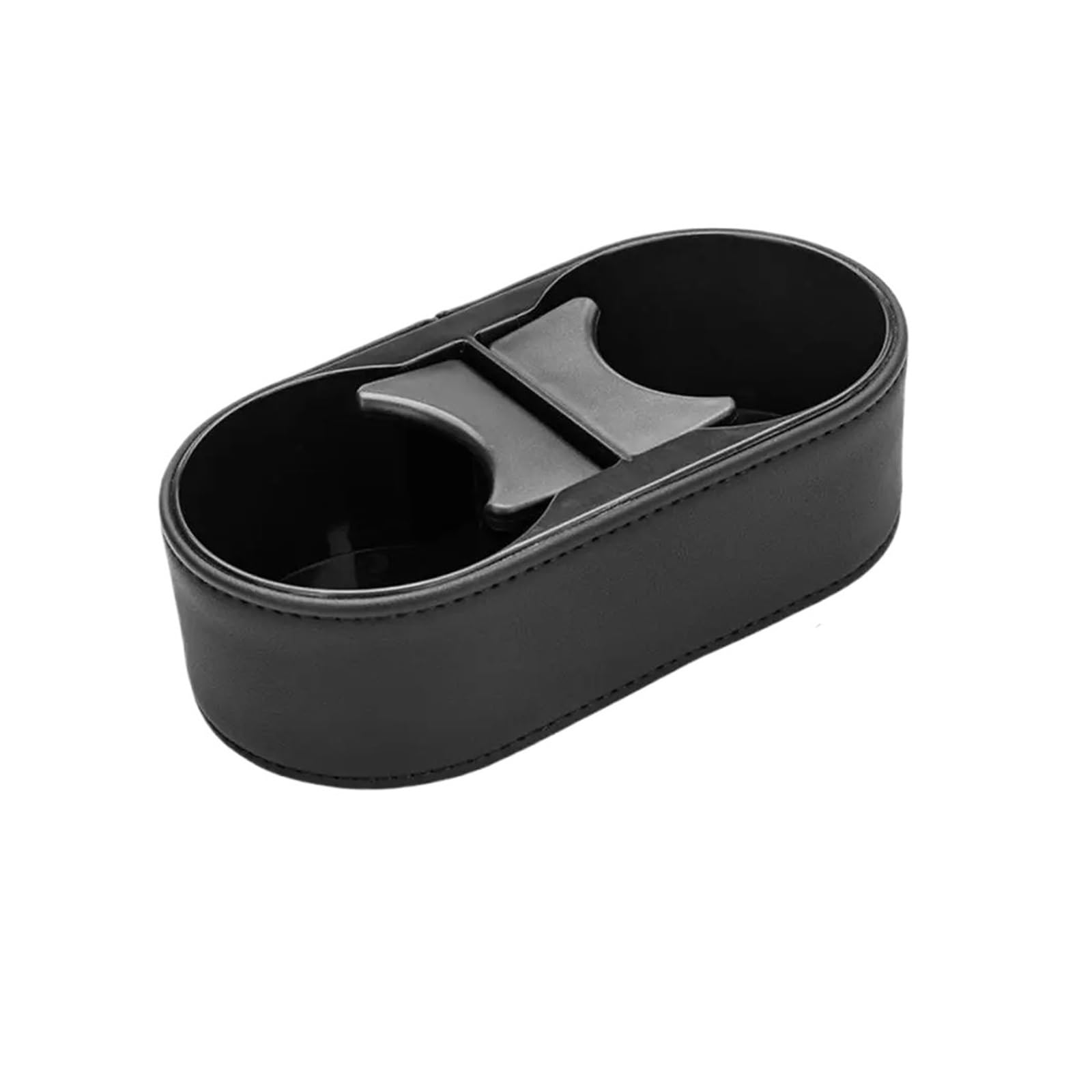 Support de boisson fixe pour console centrale double compartiment noir - 2