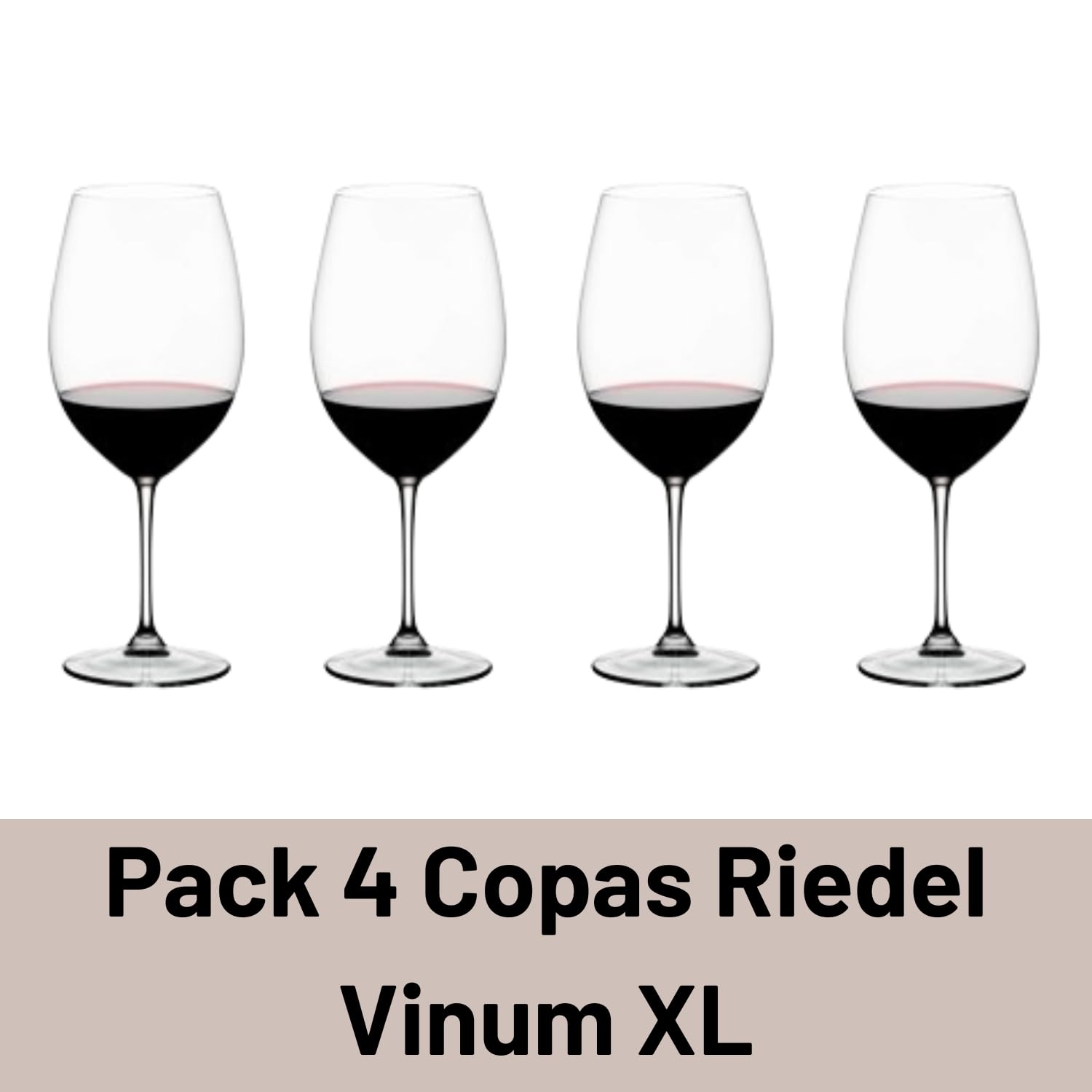 Pack 4 Copas Riedel Vinum XL - x4 Copa Vino Tinto Cristal Fino Restaurante New World 6416/00 - Mejor Selección ENOVINOS