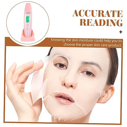 Analyseur hydratation de peau visage testeur de moisture portable Angoily LCD rose