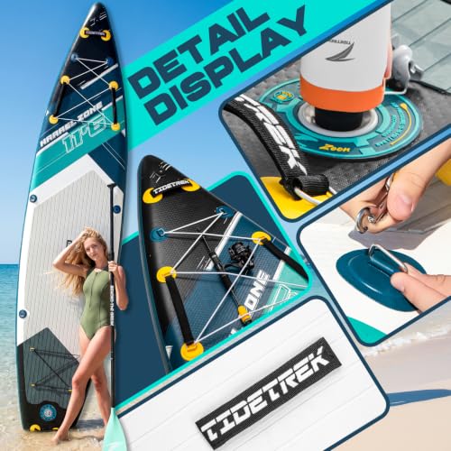 Image of 11'6 inch Inflatable Stand Up Paddle Boards, Premium SUP Accessories, Non-Slip Comfort Deck for Youth & Adults