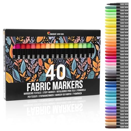 Set of 40 Vibrant Fabric Paint Pens