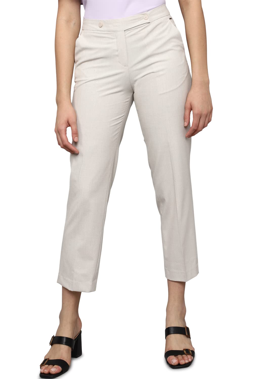 allen solly Women's High Rise Regular Casual Pants-picture-38