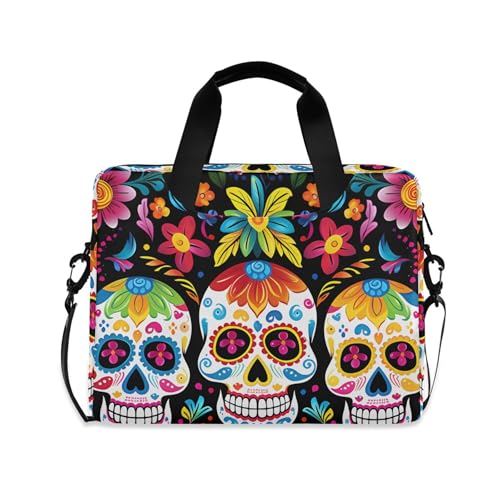 Maletín portátil para laptop con diseño Sugar Skull miniatura 1