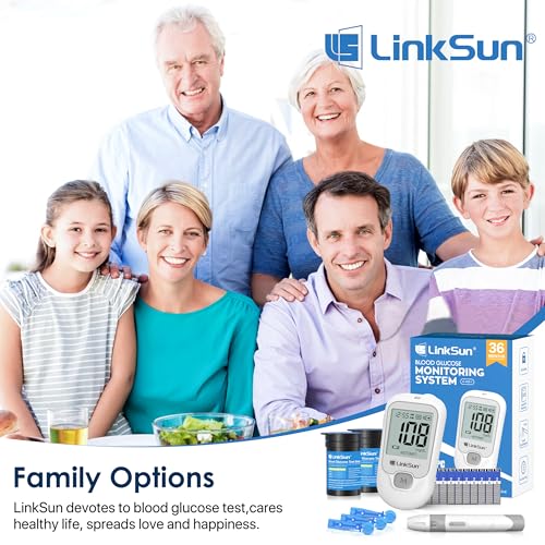 image for LinkSun G-425-1 Blood Glucose Monitor Kit, 100 Test Strips, 100 Lancet