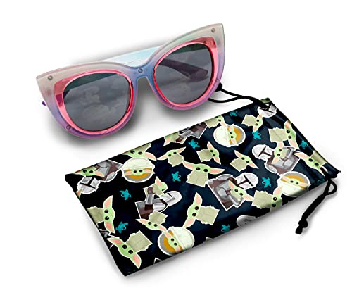 Image of ARKAID Baby Yoda Sunglasses | Official Star Wars Grogu UV400 | Includes Case | Kids Gift | One Size Fits Most Kids Pink