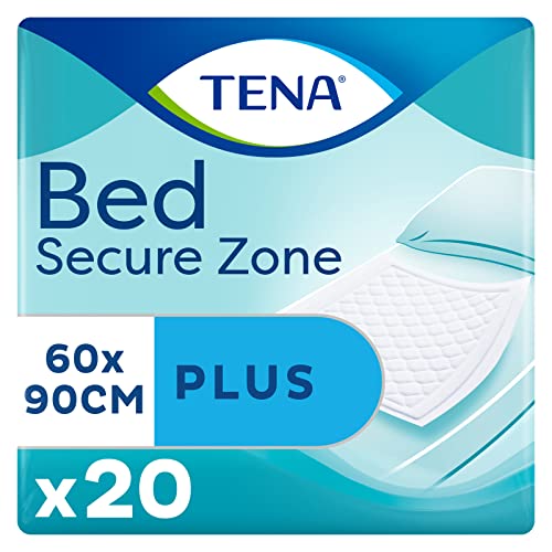 TENA Bed Plus 60*90cm, x20 - Versátil protector para cama - Incontinencia de tamaño adulto - Máxima Absorción - Núcleo Absorbente - Pérdidas de orina - 20 empapadores