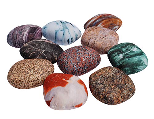 Image of 10 Pieces Set 15x15in Large Rock Pillows Cover for Kids Gaming Room Decoration Cushion Cover for Bedroom Nursery Christmas Tree Decoration