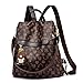 shepretty Mochila Cuero antirrobo Impermeable para Mujer,0998Bear,Negro