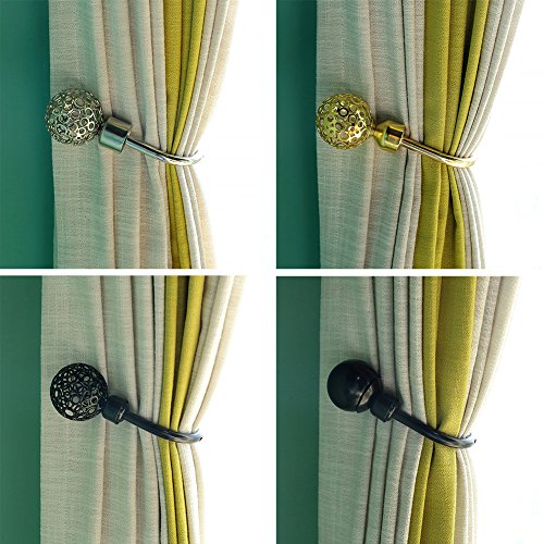 Ganchos de pared de cortina en forma de U de estilo nórdico retro color negro 8