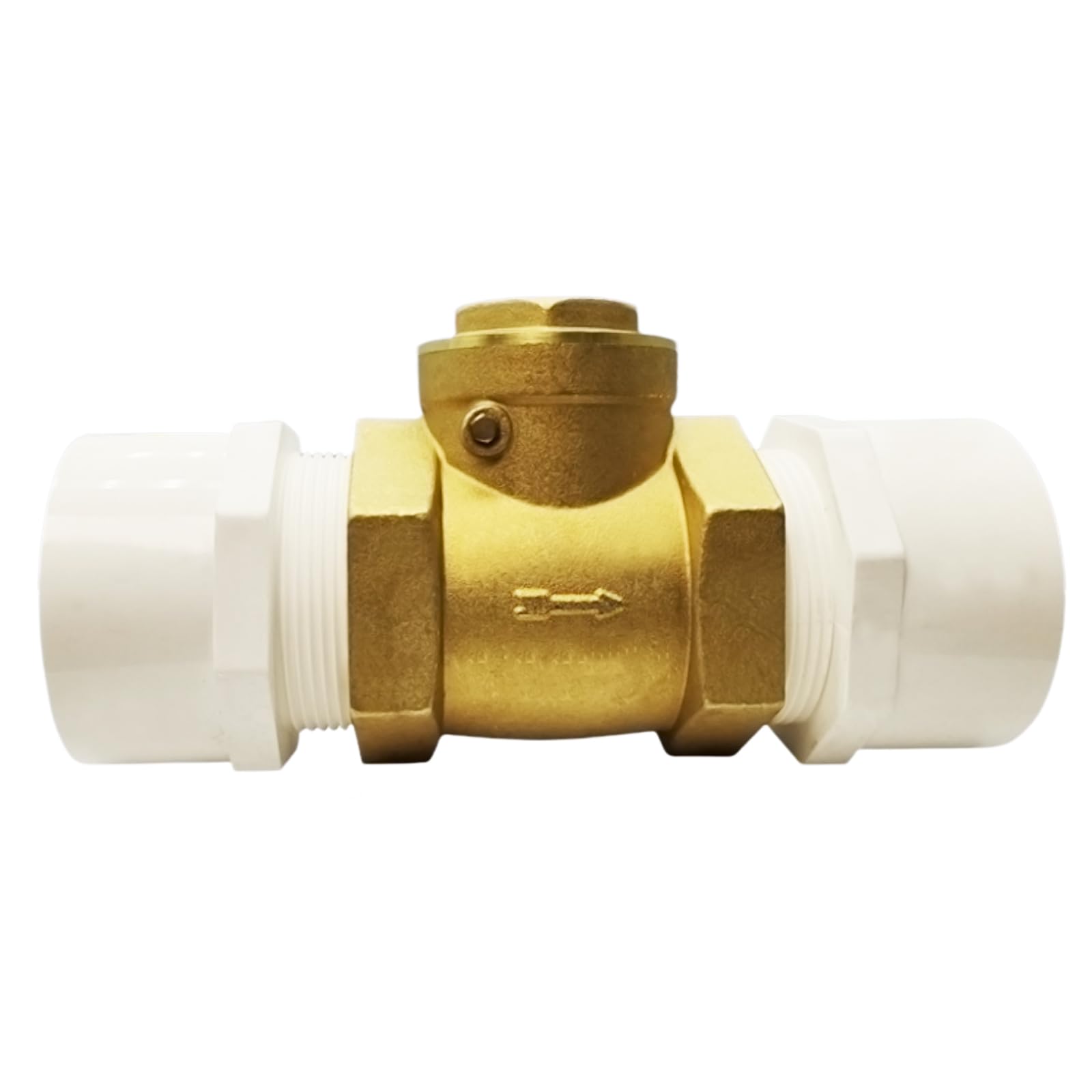 Clapet anti-retour horizontal PVC Laiton 40 mm évacuation de plomberie
