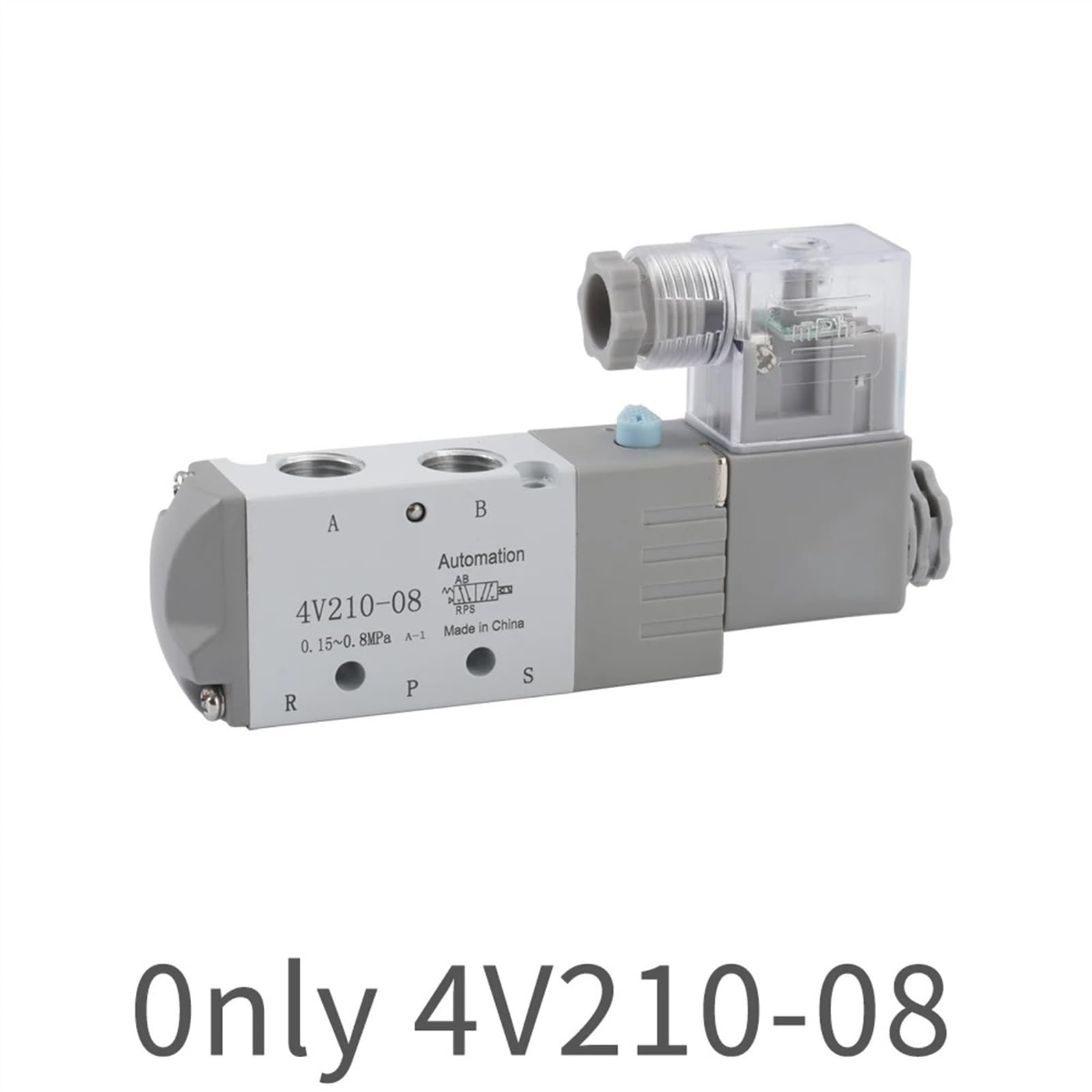 4V210-08 Zawór sterujący pneumatycznym elektromagnetycznym pneumatycznym przełącznik narzędzi pozycja 2-drożny 5 portów G1/4 4V21008 DC24V 24V AC220V (110V AC)