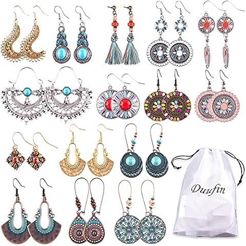 Duufin Pendientes Bohemios Colgantes Vintage Cover