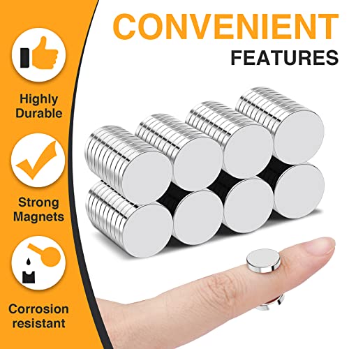 Image of TRYMAG 80Pcs, 12x2mm Small Round Magnets Disc Magnets for Crafts, Fridge, Whiteboard, Dry Erase Board, Dry Erase Board, Office