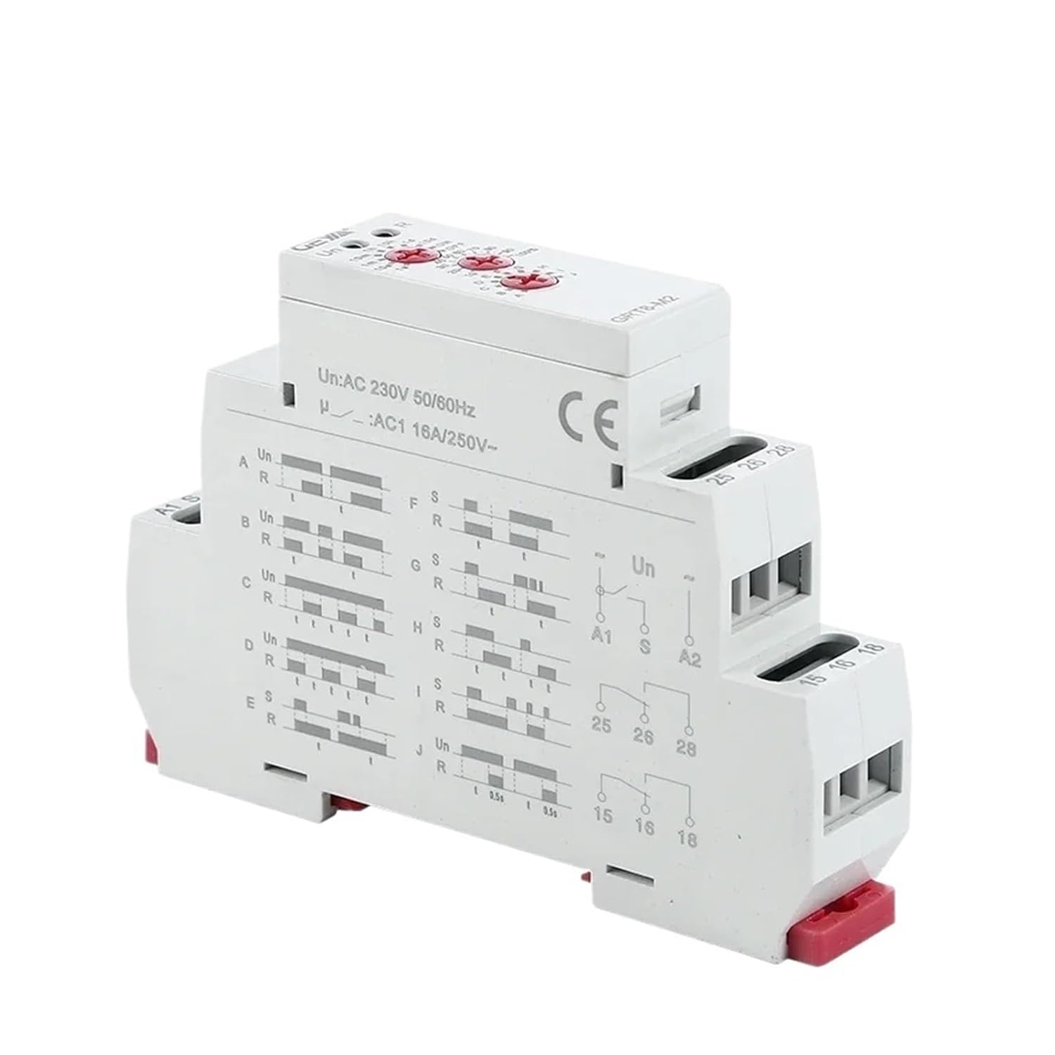 Multifunction Timer 12V 24V 220V-Adjustable 10 Functions & 10 time ranges(GRT8-M1 ACDC12V-240V)